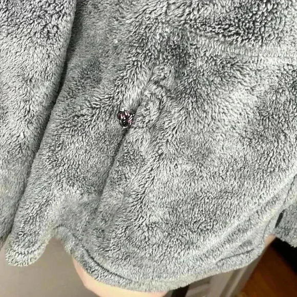 Burton Dry Ride Mira Monkey Fleece Jacket Gray Soft Ski Snowboarding Size Large - Picture 3 of 6